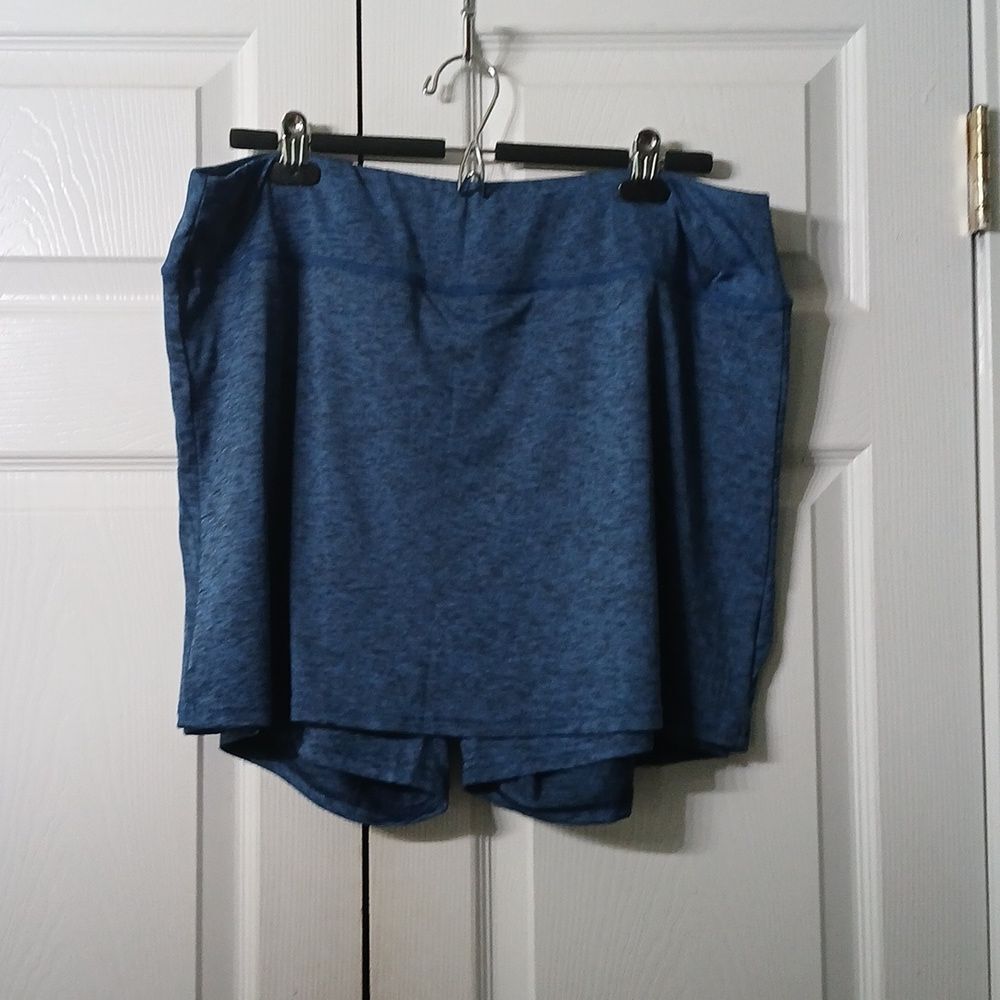 Realessentials  blue black skort workout comfy Sz 1X  NWOT